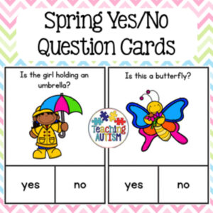 Yes No Questions for Speech Therapy Spring