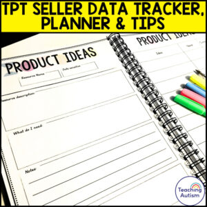 TpT Seller Data Tracker, Planner and Tips