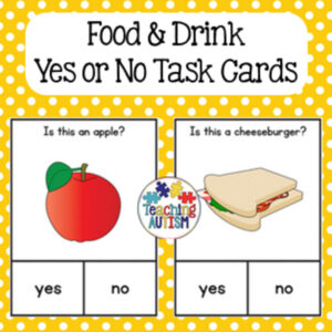 Yes No Questions for Speech Therapy Food