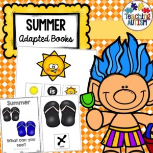 Summer Adapted Books for Special Education Sentence Building Pack