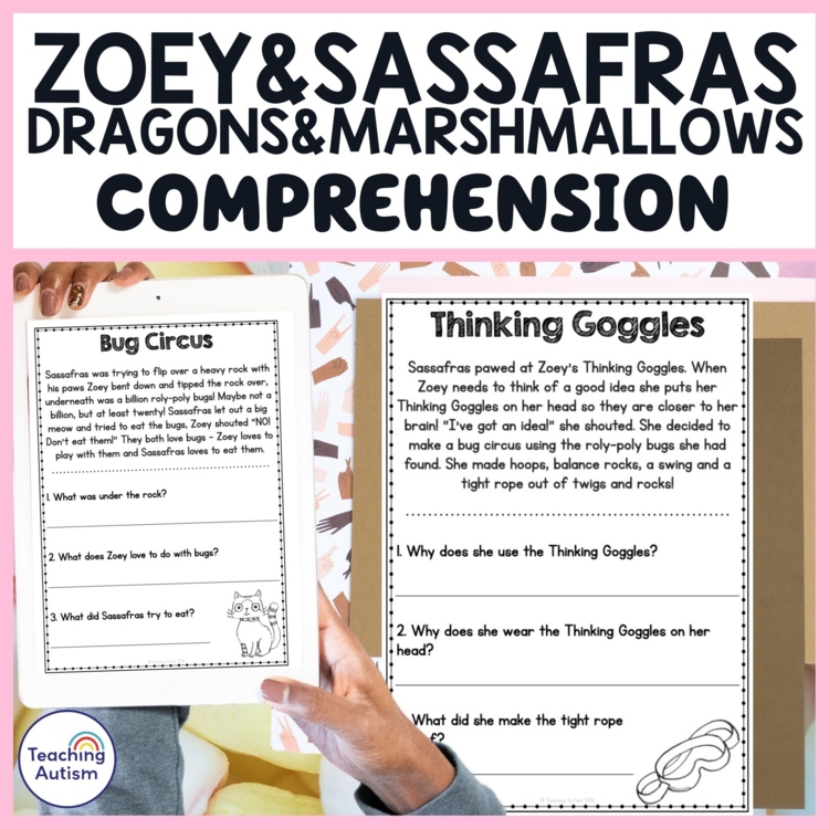 Zoey and Sassafras Dragons and Marshmallows Reading Comprehension