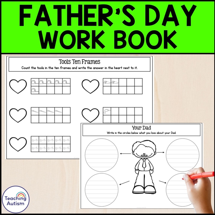 Father's Day Worksheets Work Book