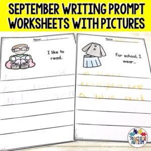 Writing Prompts with Pictures for September