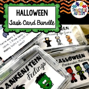 Halloween Task Cards Bundle for Special Education | Math, Literacy Centers