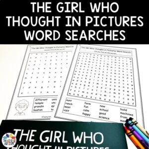 The Girl Who Thought in Pictures Word Search Activity