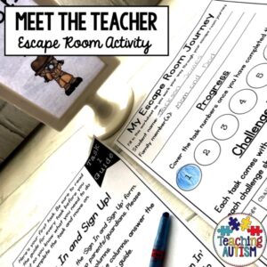 Meet the Teacher Escape Room Activity Editable