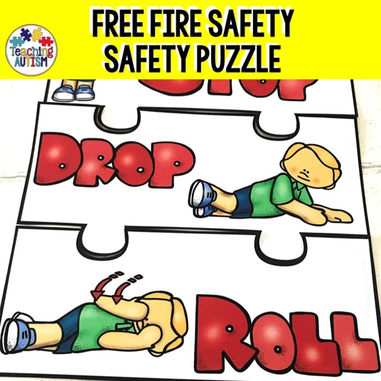 Free Fire Safety Puzzle | Stop, Drop, and Roll Activity