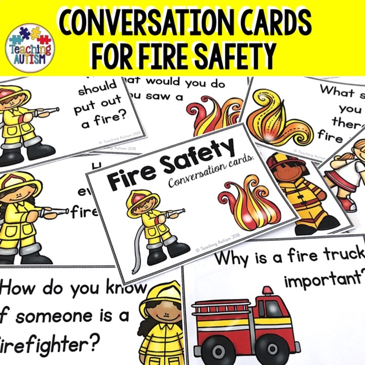 Fire Safety Discussion Cards | Social Skills & Safety Activities