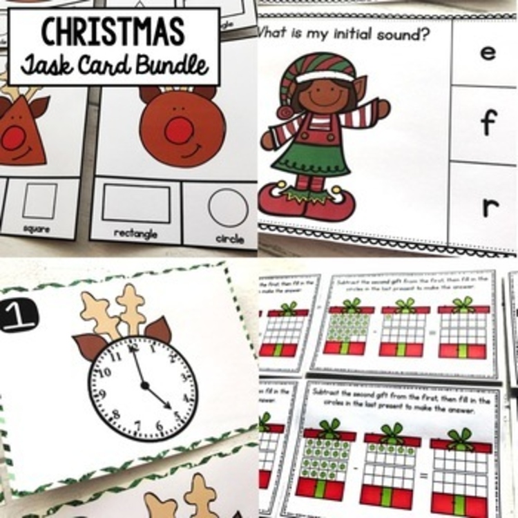 Christmas Task Cards for Special Education