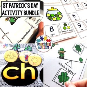 St Patrick’s Day Activities Bundle for Special Education Autism, Speech Therapy