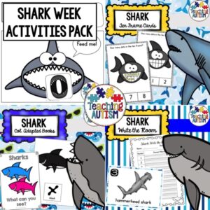 Shark Week Activities Bundle | Shark Theme Math, Literacy & Adapted Books