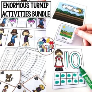 The Enormous Turnip Activities for Special Education Fairy Tale Math & Literacy