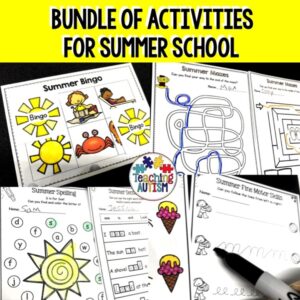ESY Activities Kindergarten Summer Packet for Special Education & Summer School