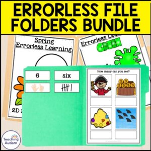 Errorless File Folder Activities Bundle for Special Education | Autism