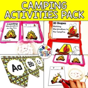Camping Theme Activities Bundle for Special Education | End of Year Camping Day