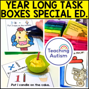 149 Task Boxes for Special Education | Year Long Autism Work Box Bundle