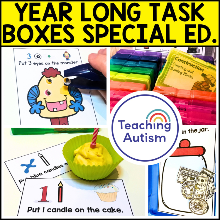 149 Task Boxes for Special Education | Year Long Autism Work Box Bundle