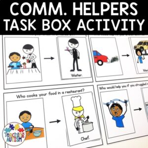 Community Helpers Activities | Task Boxes for Special Education