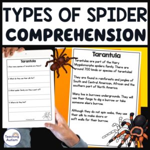 Types of Spiders | Reading Comprehension Passages and Questions