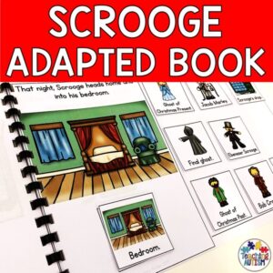 A Christmas Carol Adapted Book for Special Education | Ebenezer Scrooge Symbols