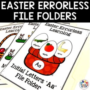 Easter Errorless File Folder Activities | Spring Errorless Learning Special Ed