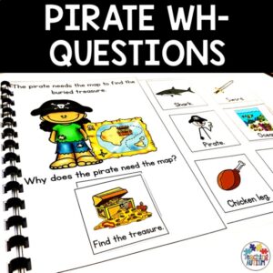 Wh Questions for Speech Therapy Adapted Book Pirates