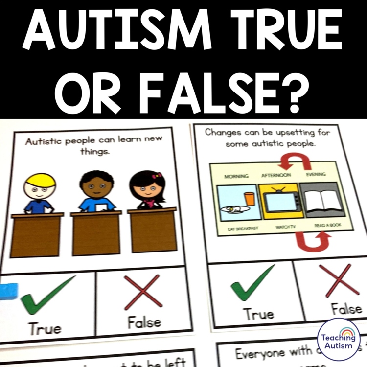 Autism Awareness Activities | True or False Cards