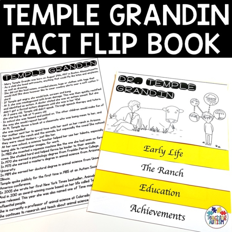 Temple Grandin Activities | Facts About Temple Grandin Flip Book