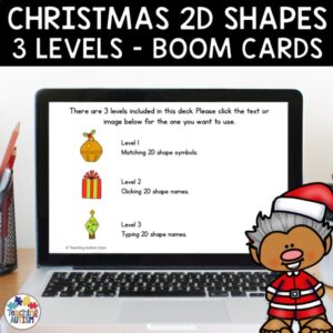 Christmas Boom Cards 2D Shape Matching