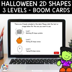 Halloween Boom Cards 2D Shape Matching