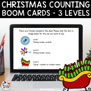 Counting to 10 Christmas Boom Cards | Math Boom Cards