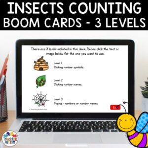 Counting to 10 Insects Boom Cards | Math Distance Learning