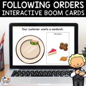 Working at the Restaurant Boom Cards | Distance Learning for Special Education