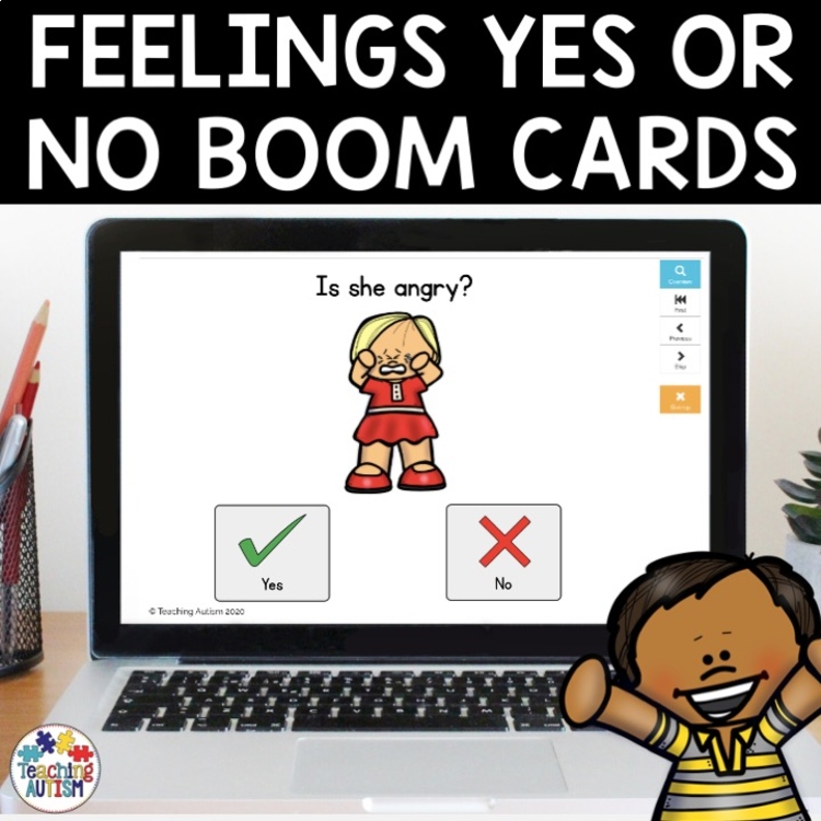 Identifying Feelings and Emotions | Yes or No Boom Cards