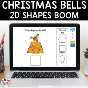 Christmas 2D Shape Boom Cards | Math Distance Learning