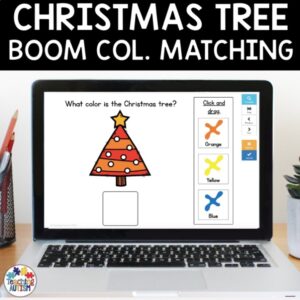 Christmas Tree Color Matching | Boom Cards Distance Learning