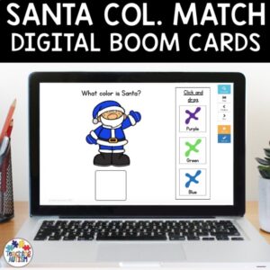 Santa Color Matching | Boom Cards Distance Learning