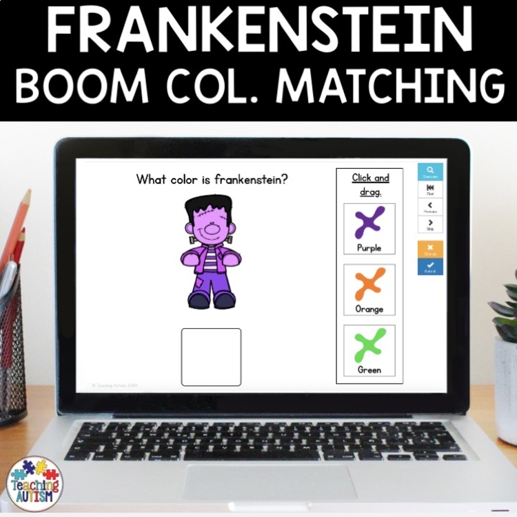 Frankenstein Color Matching | Boom Cards Distance Learning