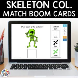Skeleton Color Matching | Boom Cards Distance Learning