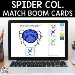 Spider Halloween Color Matching Boom Cards | Color Recognition