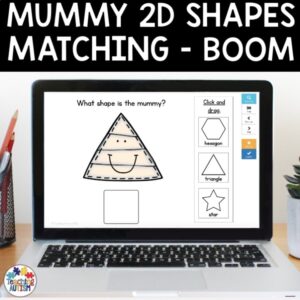 Mummy 2D Shape Matching | Halloween Math Boom Cards