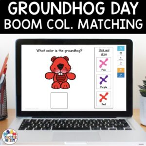 Groundhog Color Matching | Groundhog Day Math Boom Cards
