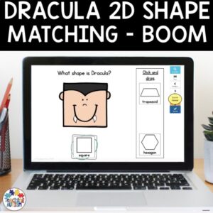 Dracula 2D Shape Matching | Halloween Math Boom Cards