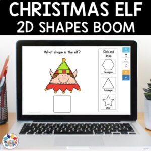 Elves 2D Shape Matching | Christmas Math Boom Cards