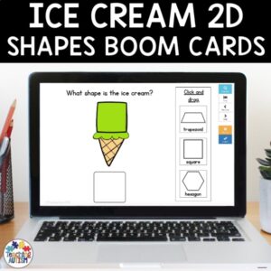 Ice Cream 2D Shape Matching | Summer Math Boom Cards