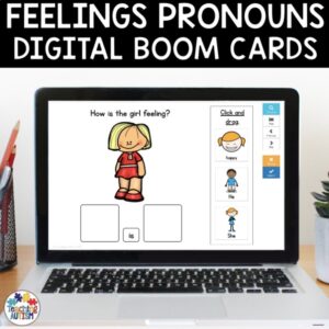 Identifying Feelings and Emotions | Pronouns Boom Cards