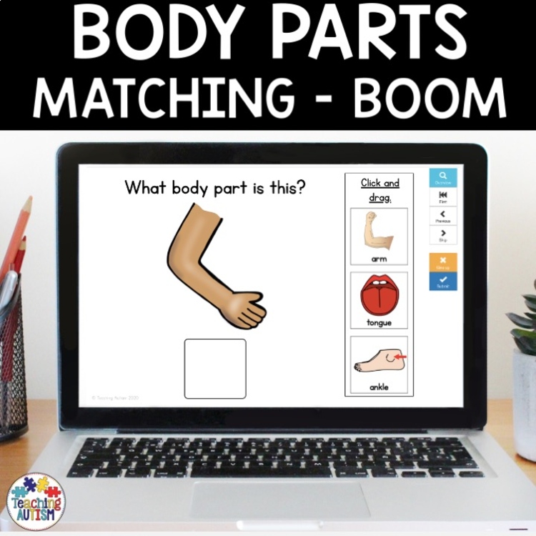 Body Parts Matching | Boom Cards for Special Education