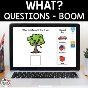 What? Questions Boom Cards | Wh Questions for Speech Therapy