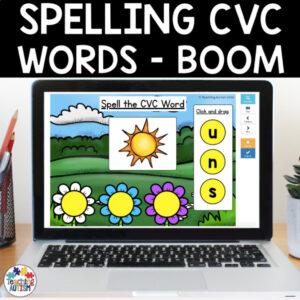 Spelling CVC Words Distance Learning | Boom Cards