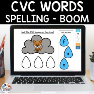 Spelling CVC Words | Boom Cards Distance Learning